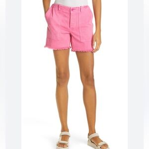Le Superbe Beach Crawler Cutoff Shorts Women 8 in Pink